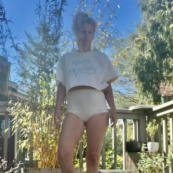 90’s Cut-Off Crop T | Doing it Naturally ~Unbleached
