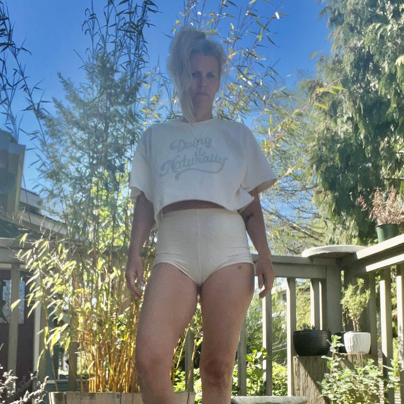 90’s Cut-Off Crop T | Doing it Naturally ~Unbleached