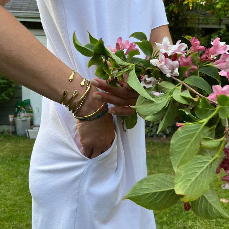 Long Cotton T-shirt Dress with pockets 