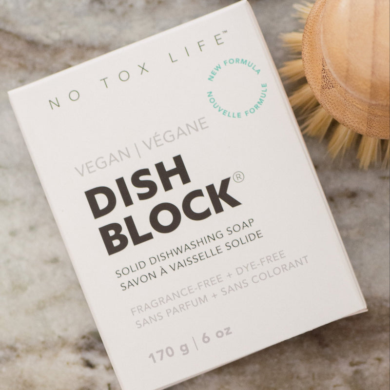 plant-based, zero waste, plastic-free, solid dish soap block