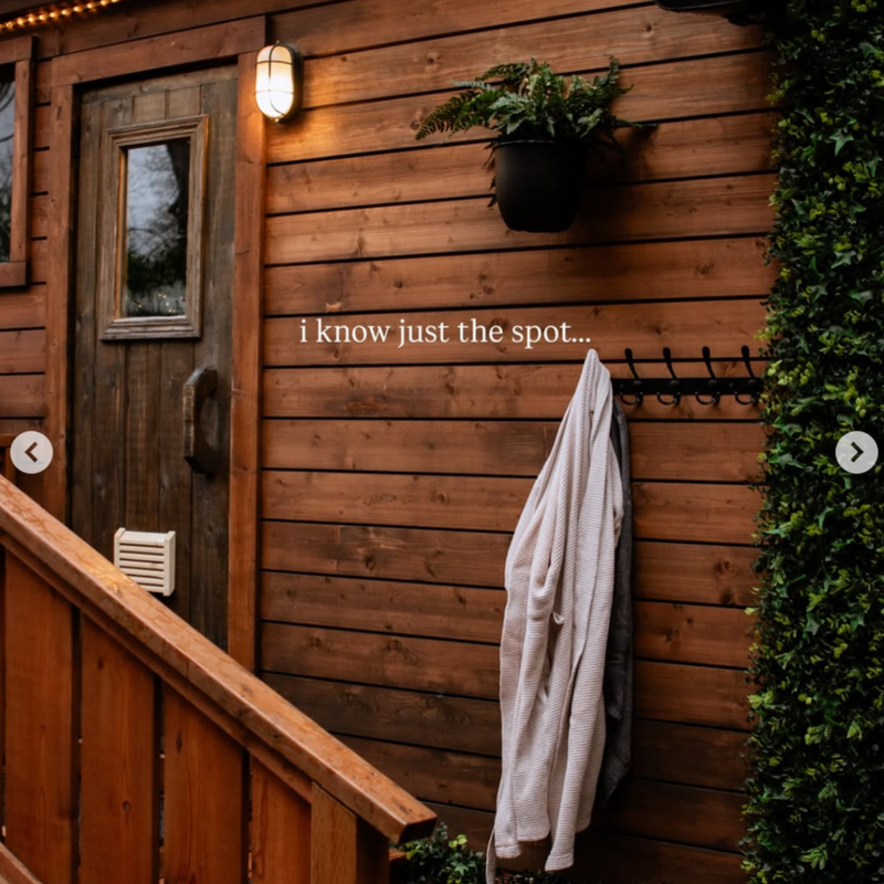 wood sauna exterior 