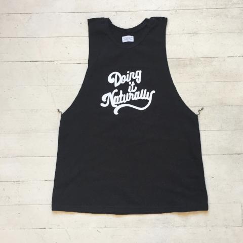 "Doing it Naturally" Y-Back Drape Tank - Downtown Betty