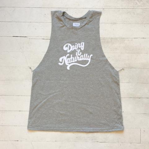 "Doing it Naturally" Y-Back Drape Tank - Downtown Betty