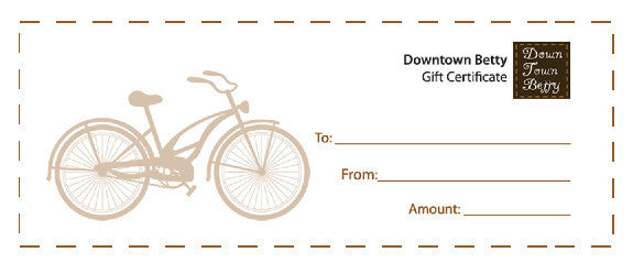 Gift Certificate - Downtown Betty